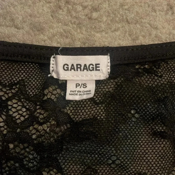 Garage black corset lace bra top size small - Picture 2 of 4